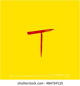 Alphabet & number / handwriting - vector