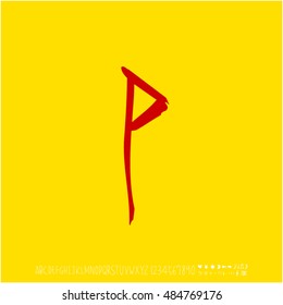 Alphabet & number / handwriting - vector