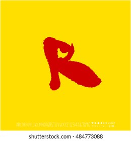 Alphabet & number / handwriting - vector