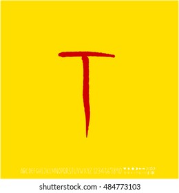 Alphabet & number / handwriting - vector