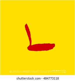 Alphabet & number / handwriting - vector