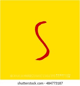 Alphabet & number / handwriting - vector