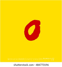 Alphabet & number / handwriting - vector