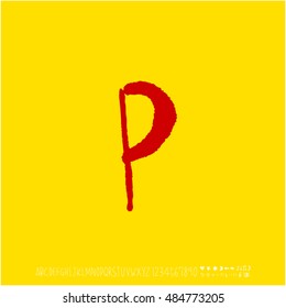 Alphabet & number / handwriting - vector