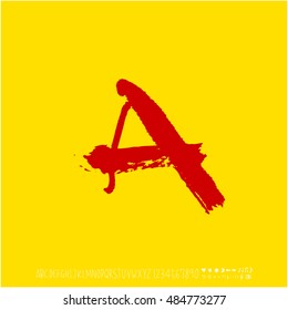 Alphabet & number / handwriting - vector