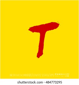Alphabet & number / handwriting - vector