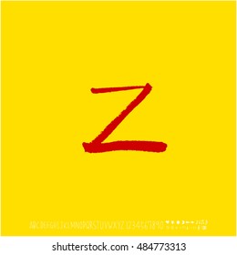 Alphabet & number / handwriting - vector