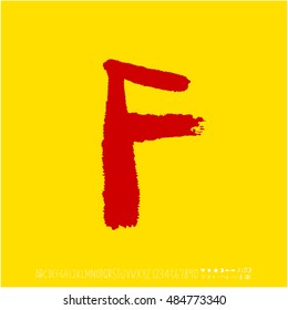 Alphabet & number / handwriting - vector
