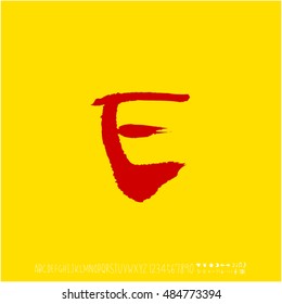Alphabet & number / handwriting - vector