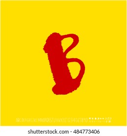 Alphabet & number / handwriting - vector
