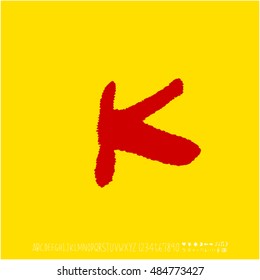 Alphabet & number / handwriting - vector