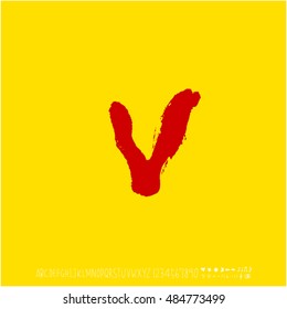Alphabet & number / handwriting - vector