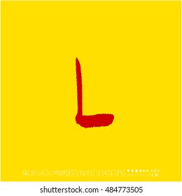 Alphabet & number / handwriting - vector