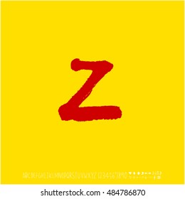 Alphabet & number / handwriting - vector