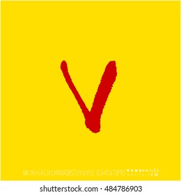 Alphabet & number / handwriting - vector