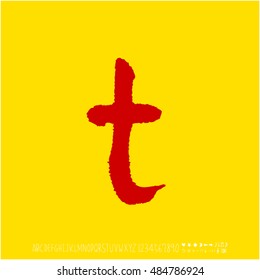 Alphabet & number / handwriting - vector