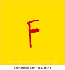 Alphabet & number / handwriting - vector