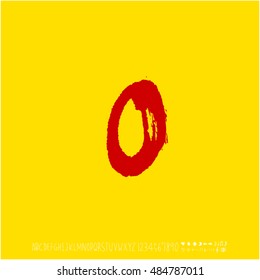 Alphabet & number / handwriting - vector