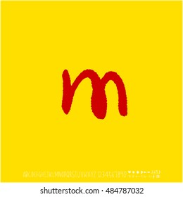 Alphabet & number / handwriting - vector