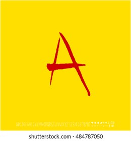 Alphabet & number / handwriting - vector