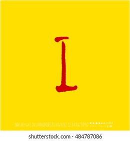 Alphabet & number / handwriting - vector