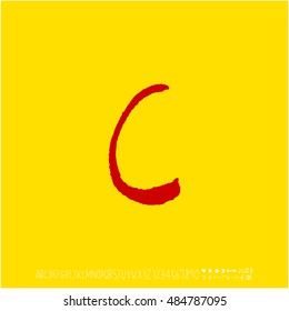 Alphabet & number / handwriting - vector