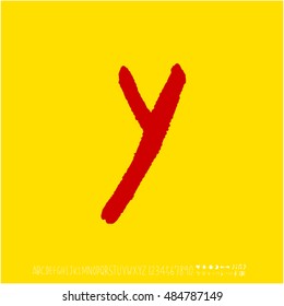 Alphabet & number / handwriting - vector