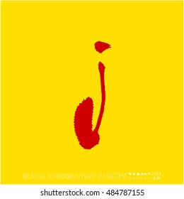 Alphabet & number / handwriting - vector