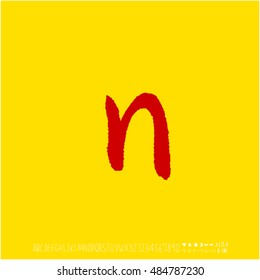 Alphabet & number / handwriting - vector