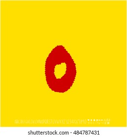 Alphabet & number / handwriting - vector