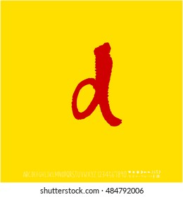Alphabet & number / handwriting - vector