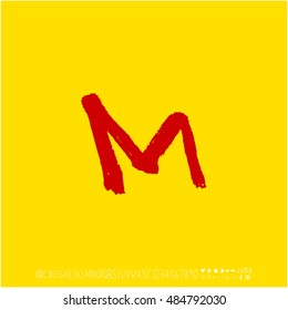 Alphabet & number / handwriting - vector