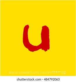 Alphabet & number / handwriting - vector