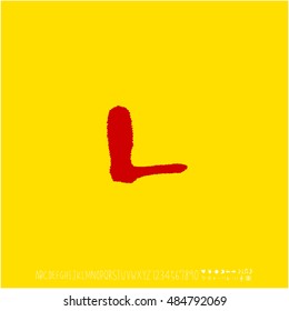 Alphabet & number / handwriting - vector