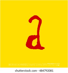 Alphabet & number / handwriting - vector