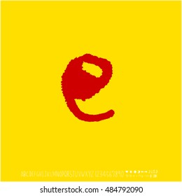 Alphabet & number / handwriting - vector