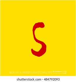 Alphabet & number / handwriting - vector