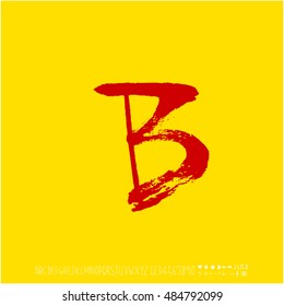 Alphabet & number / handwriting - vector