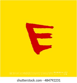 Alphabet & number / handwriting - vector