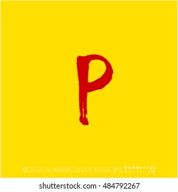 Alphabet & number / handwriting - vector