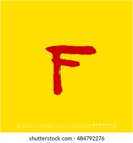 Alphabet & number / handwriting - vector