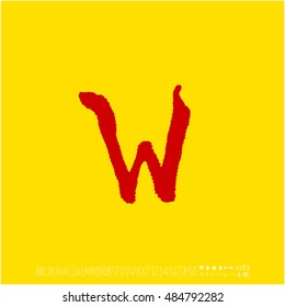 Alphabet & number / handwriting - vector