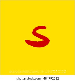 Alphabet & number / handwriting - vector