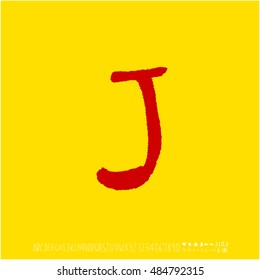 Alphabet & number / handwriting - vector