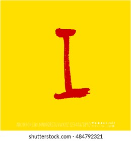 Alphabet & number / handwriting - vector