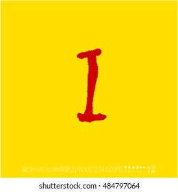 Alphabet & number / handwriting - vector
