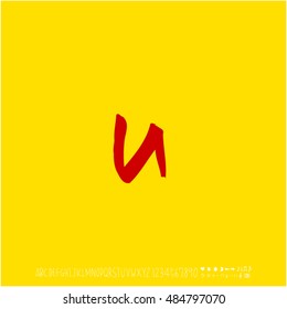 Alphabet & number / handwriting - vector