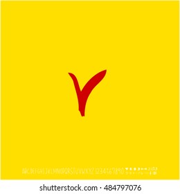 Alphabet & number / handwriting - vector