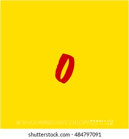 Alphabet & number / handwriting - vector