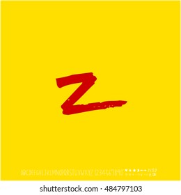 Alphabet & number / handwriting - vector